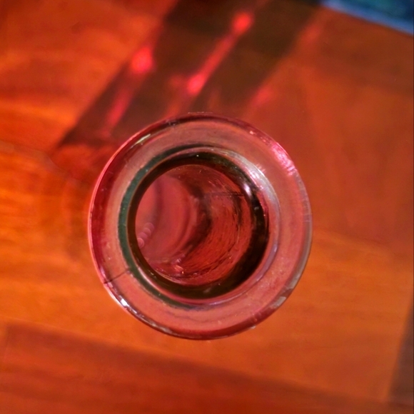 San Miguel(Spain) Recycled Red/Pink 17.5" Decanters With Stoppers - 2 - Picture 5 of 7